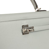 Hermes Kelly Sellier 25 Bleu Glacier Epsom Palladium Hardware - Thumbnail View 7