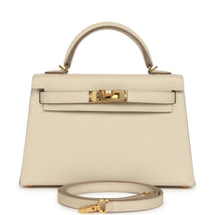 Hermes Kelly Sellier 20 Craie Epsom Gold Hardware