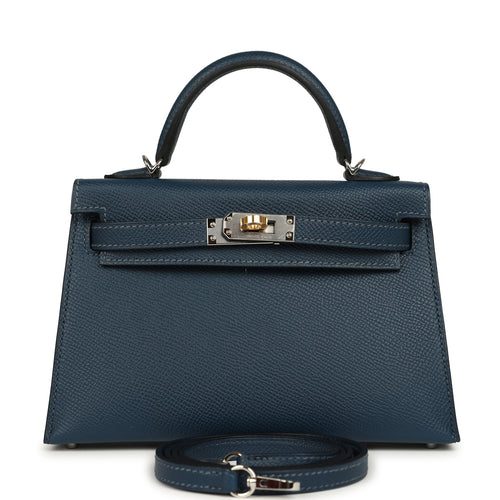 Hermes Kelly Sellier 20 Bleu de Prusse Epsom Electrum Hardware