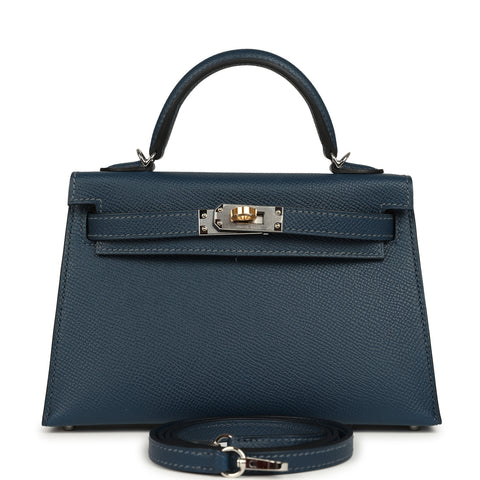 Hermes Kelly Sellier 20 Bleu de Prusse Epsom Electrum Hardware