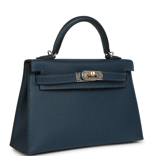 Hermes Kelly Sellier 20 Bleu de Prusse Epsom Electrum Hardware