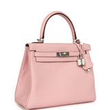 Hermes Kelly Retourne 25 Rose Sakura Swift Palladium Hardware - Thumbnail View 2