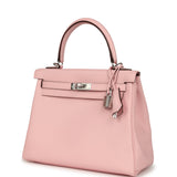 Hermes Kelly Retourne 25 Rose Sakura Swift Palladium Hardware - Thumbnail View 5