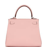 Hermes Kelly Retourne 25 Rose Sakura Swift Palladium Hardware - Thumbnail View 4