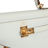Hermes Kelly Sellier 25 Bleu Brume Epsom Gold Hardware - Thumbnail View 7