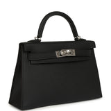 Hermes Kelly Sellier 20 Black Epsom Palladium Hardware - Thumbnail View 2