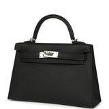 Hermes Kelly Sellier 20 Black Epsom Palladium Hardware - Thumbnail View 5