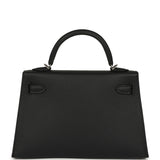 Hermes Kelly Sellier 20 Black Epsom Palladium Hardware - Thumbnail View 4