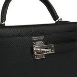 Hermes Kelly Sellier 20 Black Epsom Palladium Hardware - Thumbnail View 7