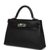 Hermes "Clou De Coeur" Kelly Sellier 20 Black Chevre Chamkila Palladium Hardware - Thumbnail View 5