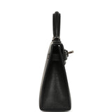 Hermes "Clou De Coeur" Kelly Sellier 20 Black Chevre Chamkila Palladium Hardware - Thumbnail View 3