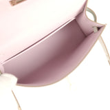 Hermes Special Order (HSS) Kelly Sellier 20 Mauve Pale and Gris Perle Chevre Mysore Permabrass Hardware - Thumbnail View 8