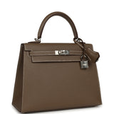 Hermes Kelly Sellier 25 Etoupe Madame Palladium Hardware - Thumbnail View 2