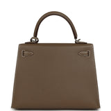Hermes Kelly Sellier 25 Etoupe Madame Palladium Hardware - Thumbnail View 4