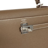 Hermes Kelly Sellier 25 Etoupe Madame Palladium Hardware - Thumbnail View 7