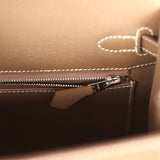 Hermes Kelly Sellier 25 Etoupe Madame Palladium Hardware - Thumbnail View 9