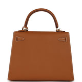 Hermes Kelly Sellier 25 Gold Epsom Gold Hardware - Thumbnail View 4