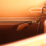 Hermes Kelly Sellier 25 Gold Epsom Gold Hardware - Thumbnail View 9