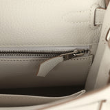 Hermes Kelly Retourne 25 Gris Pale Togo Palladium Hardware - Thumbnail View 9