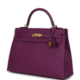 Hermes Kelly Sellier 32 Anemone Epsom Gold Hardware - Thumbnail View 5