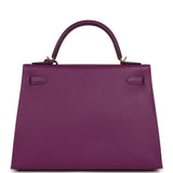 Hermes Kelly Sellier 32 Anemone Epsom Gold Hardware - Thumbnail View 4