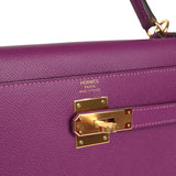 Hermes Kelly Sellier 32 Anemone Epsom Gold Hardware - Thumbnail View 7
