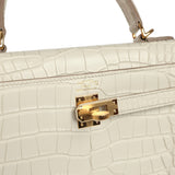 Hermes Kelly Retourne 25 Beton Matte Alligator Gold Hardware - Thumbnail View 7