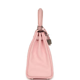 Hermes Kelly Retourne 25 Rose Sakura Swift Palladium Hardware - Thumbnail View 3
