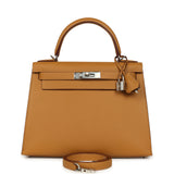 Hermes Kelly Sellier 28 Sesame Epsom Palladium Hardware - Thumbnail View 1