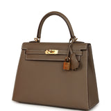 Pre-owned Hermes Kelly Sellier 25 Etoupe Epsom Gold Hardware - Thumbnail View 5