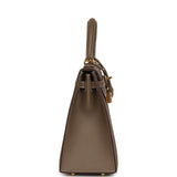 Pre-owned Hermes Kelly Sellier 25 Etoupe Epsom Gold Hardware - Thumbnail View 3