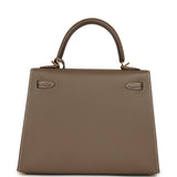 Pre-owned Hermes Kelly Sellier 25 Etoupe Epsom Gold Hardware - Thumbnail View 4