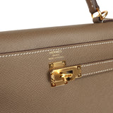 Pre-owned Hermes Kelly Sellier 25 Etoupe Epsom Gold Hardware - Thumbnail View 7
