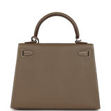 Hermes Kelly Sellier 25 Etoupe Epsom Palladium Hardware - Thumbnail View 4