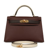 Hermes Kelly Sellier 20 Tri-color Terre, Ebene, Craie Epsom Gold Hardware - Thumbnail View 1