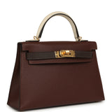 Hermes Kelly Sellier 20 Tri-color Terre, Ebene, Craie Epsom Gold Hardware - Thumbnail View 2