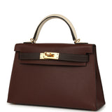 Hermes Kelly Sellier 20 Tri-color Terre, Ebene, Craie Epsom Gold Hardware - Thumbnail View 5