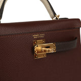 Hermes Kelly Sellier 20 Tri-color Terre, Ebene, Craie Epsom Gold Hardware - Thumbnail View 7