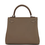 Hermes Kelly Retourne 25 Etoupe Togo Palladium Hardware - Thumbnail View 4