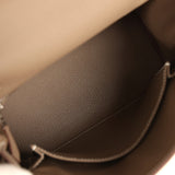 Hermes Kelly Retourne 25 Etoupe Togo Palladium Hardware - Thumbnail View 8