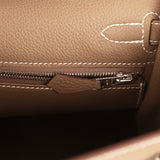 Hermes Kelly Retourne 25 Etoupe Togo Palladium Hardware - Thumbnail View 9