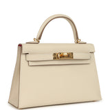 Hermes Special Order (HSS) Kelly Sellier 20 Craie Verso Epsom Gold Hardware - Thumbnail View 2