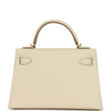Hermes Special Order (HSS) Kelly Sellier 20 Craie Verso Epsom Gold Hardware - Thumbnail View 4
