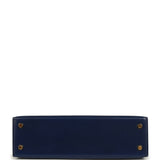 Hermes Kelly Sellier 20 Bleu Saphir Box Gold Hardware - Thumbnail View 6