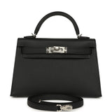 Hermes Kelly Sellier 20 Black Epsom Palladium Hardware - Thumbnail View 1