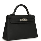 Hermes Kelly Sellier 20 Black Epsom Palladium Hardware - Thumbnail View 2