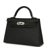 Hermes Kelly Sellier 20 Black Epsom Palladium Hardware - Thumbnail View 5