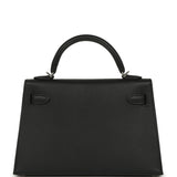 Hermes Kelly Sellier 20 Black Epsom Palladium Hardware - Thumbnail View 4