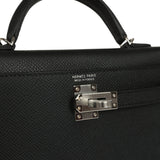 Hermes Kelly Sellier 20 Black Epsom Palladium Hardware - Thumbnail View 7