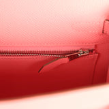 Hermes Kelly Sellier 25 Rose Confetti Epsom Palladium Hardware - Thumbnail View 9